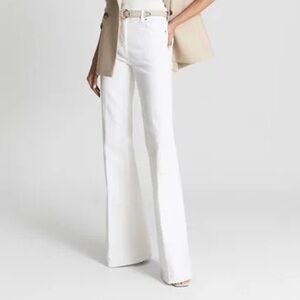 Reiss new with tag White high rise Flare Jean